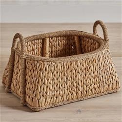 Tara Coastal Beach Natural Handwoven Rattan Floor Basket|