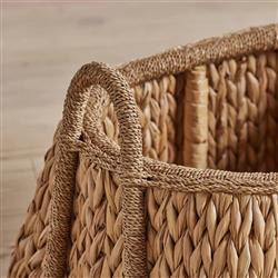 Tara Coastal Beach Natural Handwoven Rattan Floor Basket|