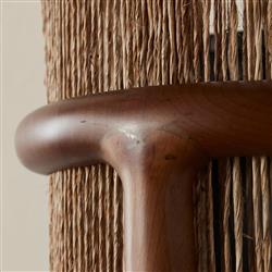 Nolan Coastal Beachwood Frame Natural Jute Wall Sconce|