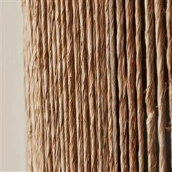 Nolan Coastal Beachwood Frame Natural Jute Wall Sconce|