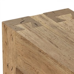 Oliver Rustic Lodge Brown Oak Wood Rectangular Console Table|