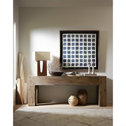 Oliver Rustic Lodge Brown Oak Wood Rectangular Console Table|