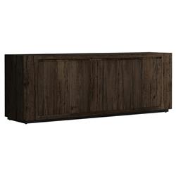 Oliver Rustic Lodge Dark Brown Wood 4 Door Sideboard|