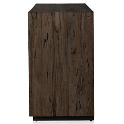 Oliver Rustic Lodge Dark Brown Wood 4 Door Sideboard|