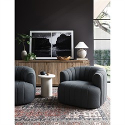 Oliver Rustic Lodge Brown Wood 4 Door Sideboard|