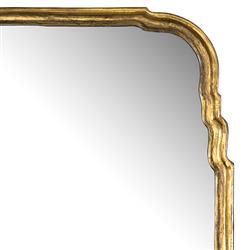 Loren French Country Antique Gold Metal Arched Floor Mirror - 72"|