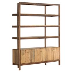Rissa Modern Classic Dark Brown Acacia Wood Wide Bookcase|