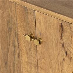 Rissa Modern Classic Dark Brown Acacia Wood Wide Bookcase|