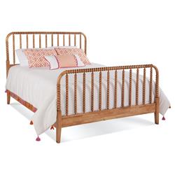 Lynda Coastal Beach Brown Wood Frame Spindle Bed - Twin|