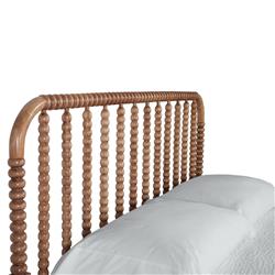 Lynda Coastal Beach Brown Wood Frame Spindle Bed - Twin|