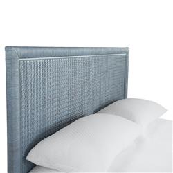 Kalea Coastal Beach Blue Woven Rattan Frame Classic Bed - Queen|