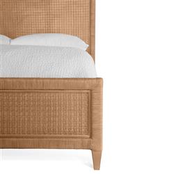 Kalea Coastal Beach Honey Brown Woven Rattan Frame Classic Bed - Twin|