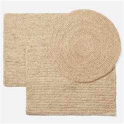 Emmy Coastal Beach Natural Crochet Round Placemat - Set of 4|