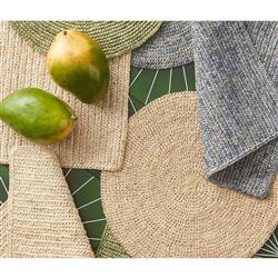 Emmy Coastal Beach Natural Crochet Round Placemat - Set of 4|