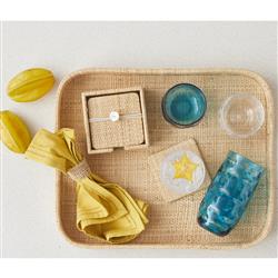 Barth Coastal Beach Natural Raffia Coaster - Set of 6|
