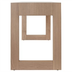 Worlds Away Larkin Modern Classic Natural Wood Brass Rectangular Desk|