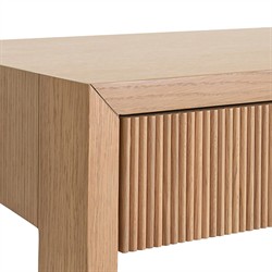 Worlds Away Larkin Modern Classic Natural Wood Brass Rectangular Desk|