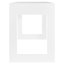 Worlds Away Larkin Modern Classic Matte White Wood Brass Rectangular Desk|