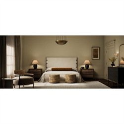 Rhian Coastal Beach Brown Mango Wood Woven Cane 3 Drawer Nightstand|