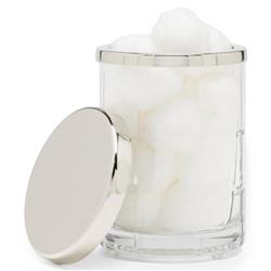 Pigeon and Poodle Argos Textured Glass Nickel Accent Bath Canister - Small|