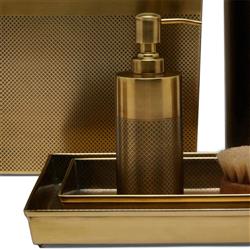 Pigeon and Poodle Hagen Modern Antique Brass Stainless Steel Tray - Set of 2|