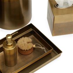 Pigeon and Poodle Hagen Modern Antique Brass Stainless Steel Tray - Set of 2|