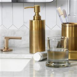 Pigeon and Poodle Hagen Modern Antique Brass Stainless Steel Soap Pump|