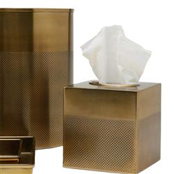 Pigeon and Poodle Hagen Modern Antique Brass Stainless Steel Tissue Box|