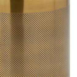 Pigeon and Poodle Hagen Antique Brass Stainless Steel Round Waste Basket|