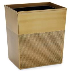 Pigeon and Poodle Hagen Antique Brass Stainless Steel Rectangular Waste Basket|