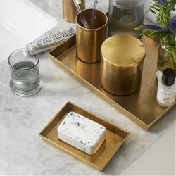 Pigeon and Poodle Hagen Modern Antique Brass Stainless Steel Soap Dish|