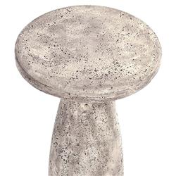 Eduard Industrial Loft Light Grey Concrete Round Outdoor Drink Side Table|