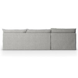 Cee Modern Classic Grey Upholstered 2 Piece Outdoor Sectional - 111"Wx72"D|