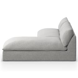 Cee Modern Classic Grey Upholstered 2 Piece Outdoor Sectional - 111"Wx72"D|