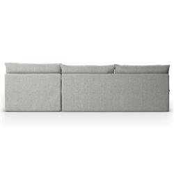 Cee Modern Classic Grey Upholstered 2 Piece Outdoor Sectional - 111"Wx72"D|