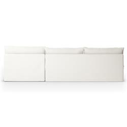 Cee Modern Classic Cream Upholstered 2 Piece Outdoor Sectional - 111"Wx72"D|
