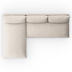 Cee Modern Classic Beige Upholstered 2 Piece Outdoor Sectional - 111"Wx72"D|