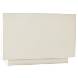 Tricia Industrial Loft White Concrete Square Block Outdoor Coffee Table|