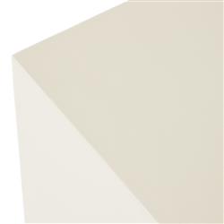 Tricia Industrial Loft White Concrete Square Block Outdoor Coffee Table|