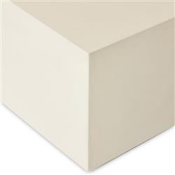 Tricia Industrial Loft White Concrete Square Block Outdoor Coffee Table|