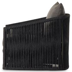 Porter Coastal Grey Upholstered Woven Rope Aluminum Outdoor Swivel Lounge Chair|