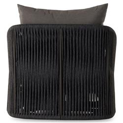 Porter Coastal Grey Upholstered Woven Rope Aluminum Outdoor Swivel Lounge Chair|