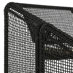 Lani Coastal Beach White Cushion Black Woven Wicker Outdoor Lounge Chair|