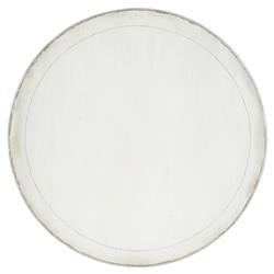 Steph French Country White Maple Wood Round Breakfast Dining Table - 40"W|