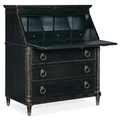 Barry Updated Traditional Black Cherry Wood Secretary Desk|