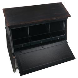 Barry Updated Traditional Black Cherry Wood Secretary Desk|