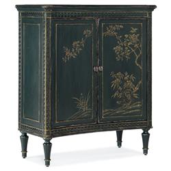 Clinton French Country Dark Green Maple Wood 2 Door Handpainted Sideboard|