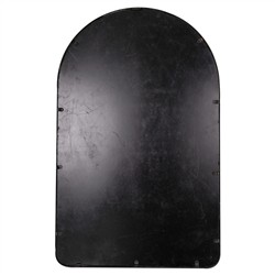 Alaina Industrial Black Metal Frame Arch Wall Mirror|