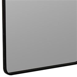 Alaina Industrial Black Metal Frame Arch Wall Mirror|