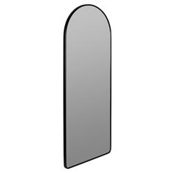 Diane Industrial Black Metal Frame Full Length Arch Floor Mirror|